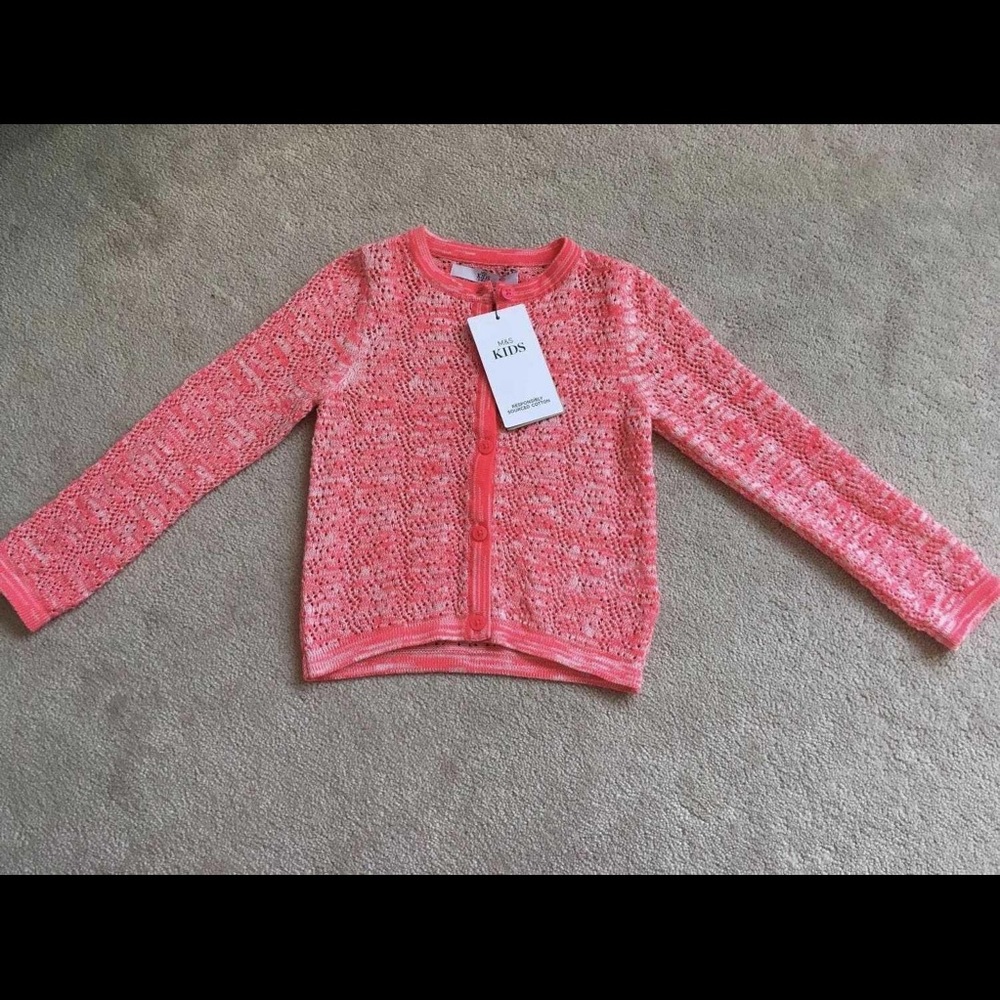 M&S UK neon pink cardigan